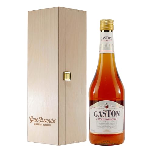 Gaston Weinbrand mit Geschenk-Holzkiste Gaston Weinbrand mit Geschenk-Holzkiste von Caston