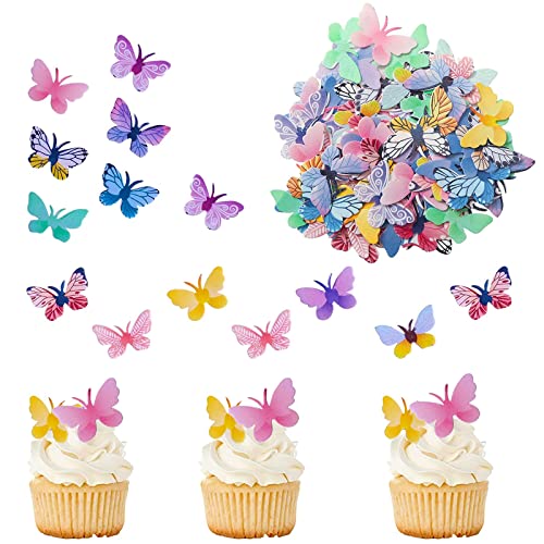 Catelves 72 Stück Schmetterlinge Essbar Deko Torte Reispapier Geburtstag Tortendeko, Cupcake Toppers, Schmetterling Kuchen Deko Essbar, Cupcake Topper Schmetterling, Essbare Schmetterlinge für Torte Catelves 72 Stück Schmetterlinge Essbar Deko Torte Reispapier Geburtstag Tortendeko, Cupcake Toppers, Schmetterling Kuchen Deko Essbar, Cupcake Topper Schmetterling, Essbare Schmetterlinge für Torte von Catelves