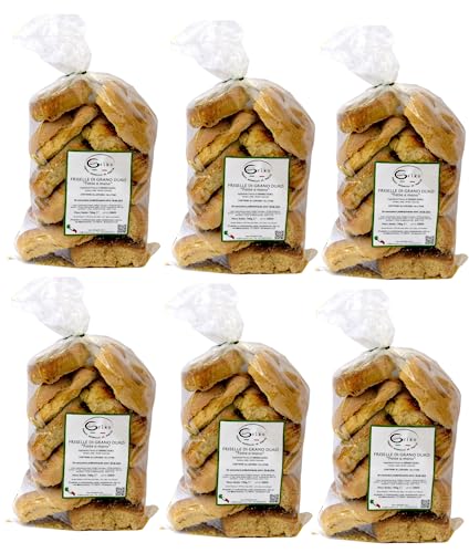 Friselle Artigianali di Grano Duro, Prodotti Tipici Pugliesi, 6 Confezioni da 700gr, Prodotti da forno von Causio