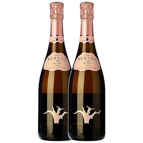 Bertha Siglo XXI Pinot Schwarz Cava Große Reserve 75 cl (Schachtel mit 2 Flaschen von 75 cl) von Cava Bertha