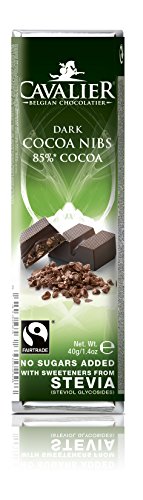 Cavalier - Stevia Schokolade Kakaosplitter zartbitter - 40g von Cavalier
