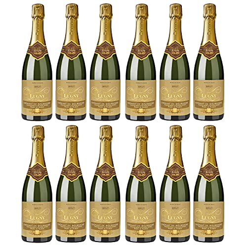 Cave de Lugny Crémant de Bourgogne Bdb Brut Schaumwein Frankreich (12 Flaschen) von Cave de Lugny