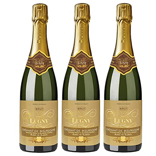 Cave de Lugny Crémant de Bourgogne Bdb Brut Schaumwein Frankreich (3 Flaschen) von Cave de Lugny