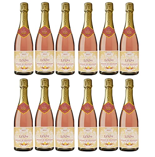 Cave de Lugny Crémant de Bourgogne Brut Rosé Schaumwein Frankreich (12 Flaschen) von Cave de Lugny