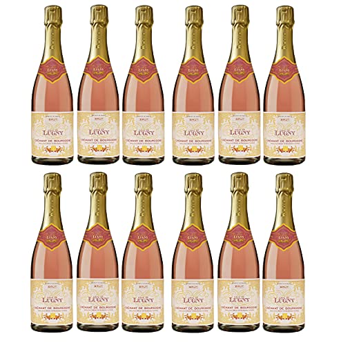 Cave de Lugny Crémant de Bourgogne Brut Rosé Schaumwein Frankreich (12 Flaschen) von Cave de Lugny