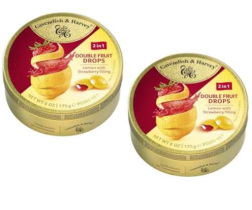 Cavendish & Harvey Double Fruit Drops Lemon With Strawberry Filling 2In1 Gefüllte Fruchtbonbons Vorteilspackung 2 x 175g Cavendish & Harvey Double Fruit Drops Lemon With Strawberry Filling 2In1 Gefüllte Fruchtbonbons Vorteilspackung 2 x 175g von Jlwiy