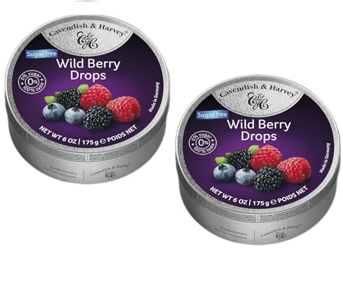 Cavendish & Harvey Wild Berry Drops Sugar Free Bonbons Mit Fruchtgeschmack Ohne Zucker Vorteilspackung 2 x 175g von Cavendish and Harvey