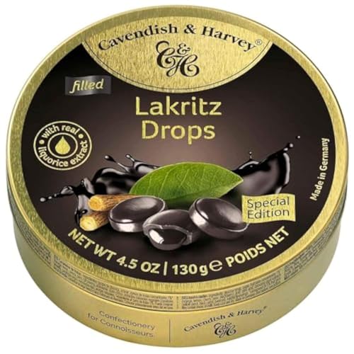 Cavendish & Harvey - Lakritz Drops - Bonbons, 130g in Metalldose Special Edition Cavendish & Harvey - Lakritz Drops - Bonbons, 130g in Metalldose Special Edition von Cavendish & Harvey