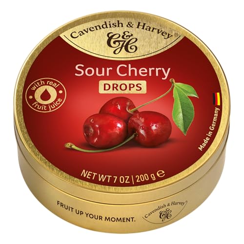 Cavendish & Harvey Sour Cherry Drops, 9er Pack (9 x 200 g) von Cavendish