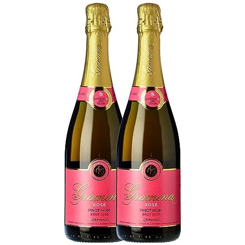 Gramona Rosé Pinot Schwarz Brut Corpinnat Große Reserve 75 cl (Schachtel mit 2 Flaschen von 75 cl) von Caves Gramona