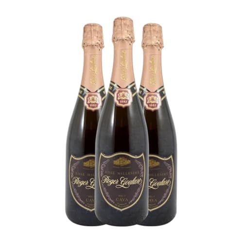 Roger Goulart Millésimé Rosé Cava 75 cl Rosé-Wein (Karton mit 3 Flaschen von 75 cl) von Caves Roger Goulart