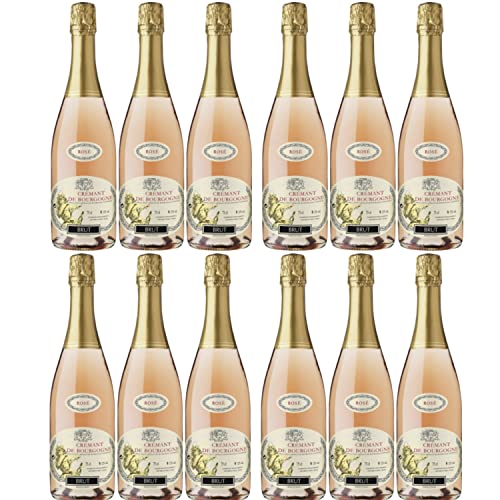 Caves de Marsigny Crémant de Bourgogne Roséwein Brut AOC Vegan Frankreich I Versanel Paket (12 Flaschen) von Caves de Marsigny