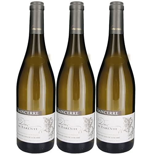 Duc de Tarente Sancerre AOC Réserve Tête de Cuvée Sauvignon Blanc Trocken Frankreich Inkl. FeinWert E-Book (3 x 0,75l) von Caves de Sancerre