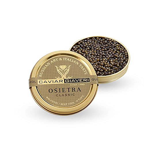 Caviar Giaveri Kaviar Osietra Classic vom russischen Stör aus Italien Acipenser gueldenstaedtii Störrogen italienische Zucht 30gr von Caviar Giaveri