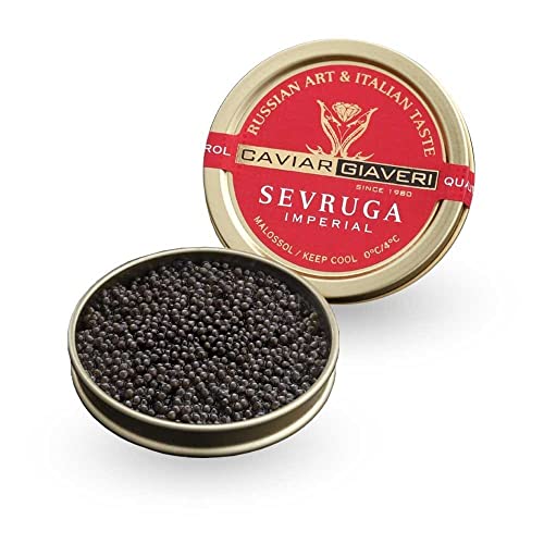 Caviar Giaveri Kaviar Sevruga Imperial LIMITED EDITION aus Italien Acipenser stellatus Störrogen italienische Zucht 30gr von Caviar Giaveri