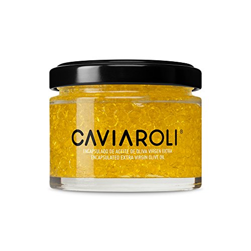 Caviaroli - Perlen aus Nativen Olivenöl Virgen Extra - Gourmet Olive Oil in Caviar Form für Dressing oder Garnierung - 50 g von Caviaroli