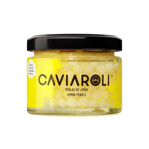 Gourmet-Zitronensaftperlen zum Dressing oder zur Dekoration, Glas 50 g. Zitronensaftkugeln in ihrem flüssigen Inneren explodieren in Ihrem Mund, wenn Sie darauf beißen. Saurer Zitronengeschmack. Gourmet-Zitronensaftperlen zum Dressing oder zur Dekoration, Glas 50 g. Zitronensaftkugeln in ihrem flüssigen Inneren explodieren in Ihrem Mund, wenn Sie darauf beißen. Saurer Zitronengeschmack. von Caviaroli