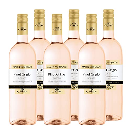 Cavit Pinot Grigio Rosato IGT delle Dolomiti MV Cuvee trocken (6 x 0.75 l) von Mastri Vernacoli