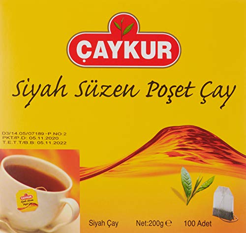 Caykur Schwarzer Tee, 100 Teebeutel, 3er Pack (3 x 200 g) von Caykur