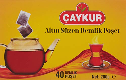 Caykur Schwarzer Tee, 40 Teebeutel für die Teekanne, 3er Pack (3 x 200 g) von Caykur