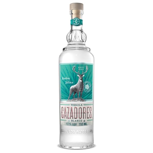 CAZADORES Tequila Blanco, Doppelt Destillierter Alkohol aus 100% Blauer Weber-Agave, 40% Alkoholgehalt, 70cl / 700ml von Cazadores