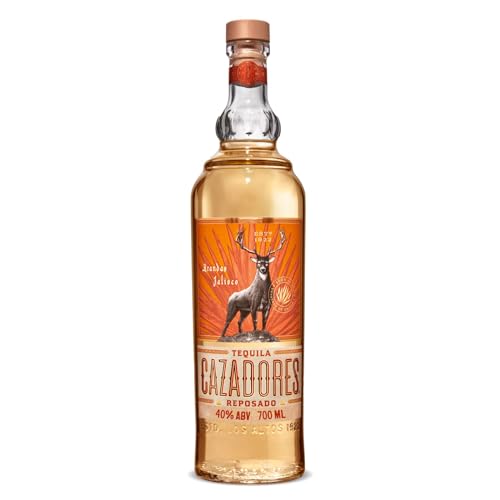 CAZADORES Tequila Reposado, Doppelt Destillierter Alkohol aus 100% Blauer Weber-Agave, 40% Alkoholgehalt, 70cl / 700ml von Cazadores