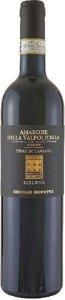 Cecilia Beretta Amarone della Valpolicella Classico DOC Terre di Cariano Riserva Jg. 2015 Cuvee aus Corvina, Corvinone, Rondinella, Croatina, Oseleta 30 Proz. Ausbau im grossen Holz, 70 Proz. Reifung im Holzfass für 24 Monate, 12 Monate Flaschenreifu von Cecilia Beretta