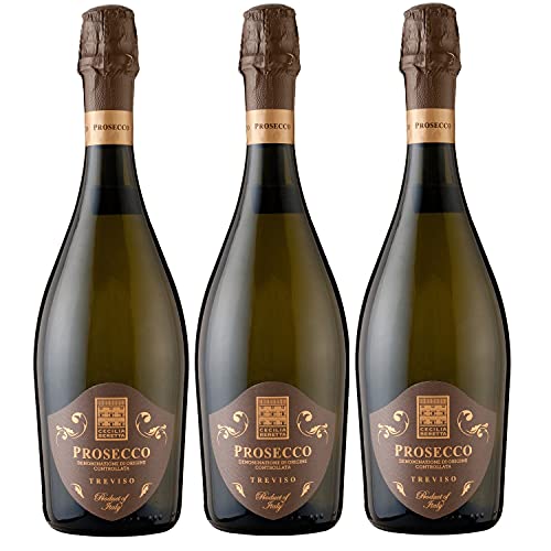 Cecilia Beretta Prosecco Spum DOC Treviso Extra Dry Schaumwein Italien (3 Flaschen) von Cecilia Beretta