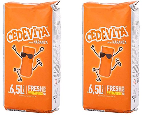 2 x Cedevita Orange Instant Vitamin Drink Mix 500g,macht 13,0L von Cedevita
