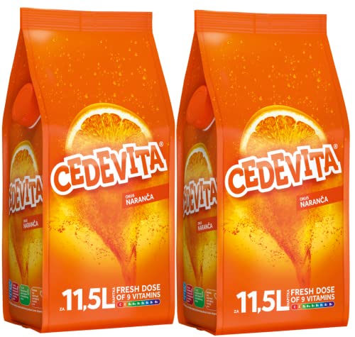 2 x Cedevita Orange Narandza Instant Vitamin Drink Mix 455g, macht 12,0 L Saft alkoholfreie von Cedevita