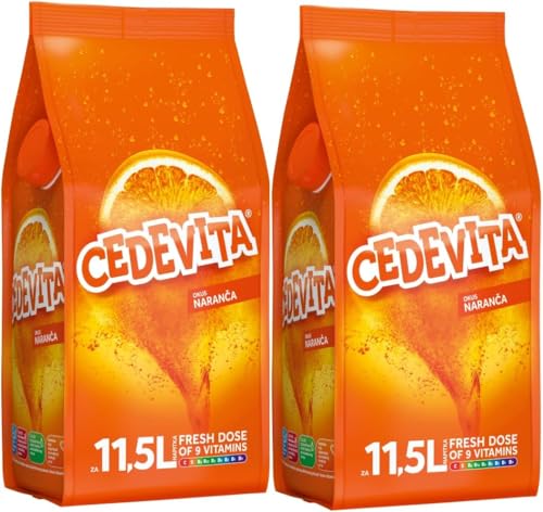 2 x Cedevita Orange Narandza Instant Vitamin Drink Mix 455g, macht 12,0 L Saft alkoholfreie von Cedevita