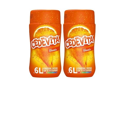 Cedevita Orange (narandza) 9 Vitamine, Instant Pulver Vitamin Getränke Mix 2 x 455g, macht 12 L Saft alkoholfreie von Cedevita
