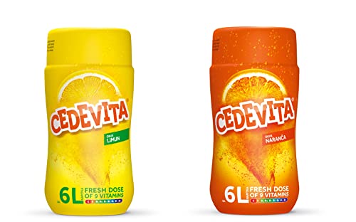 Cedevita Zitrone/Cedevita Orange Instant Vitamin Brausepulver 2 x 455 g macht 12 L Saft alkoholfreie von Cedevita