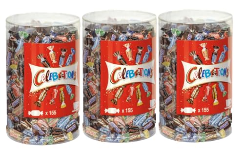 CELEBRATIONS | 1,435kg | Mini-Schokoriegeln | Maltesers, Galaxy, Snickers & mehr (3er Pack) von Celebrations