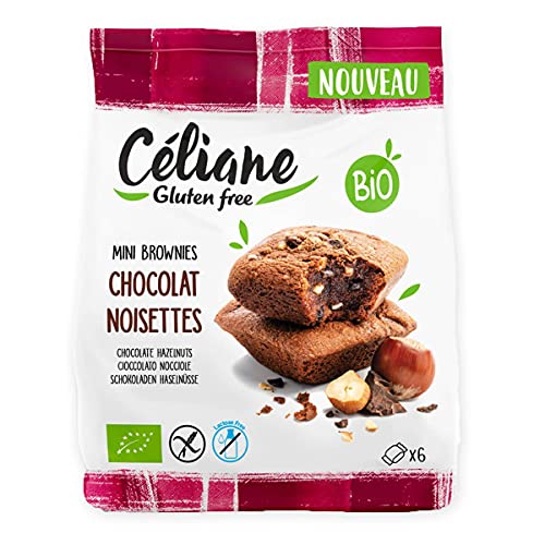 Celiane - Mini-Brownies-Haselnuss-Schoko glutenfrei - 170 g - 6er Pack von Celiane