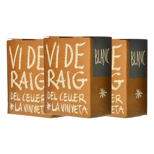 La Vinyeta Vi de Raig Blanc Empordà Bag in Box 3 L (Schachtel mit 3 Bag in Box von 3 L) von Celler La Vinyeta