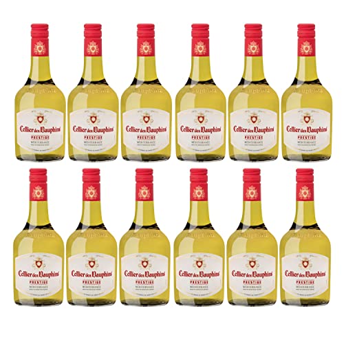 Cellier des Dauphins Prestige Blanc Méditerranée IGP Piccolo Weißwein Wein Cuvée trocken Frankreich I Visando Paket (12 Flaschen) von Cellier des Dauphins