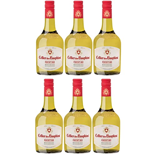 Cellier des Dauphins Prestige Blanc Méditerranée IGP Piccolo Weißwein Wein Cuvée trocken Frankreich I Visando Paket (6 Flaschen) von Cellier des Dauphins