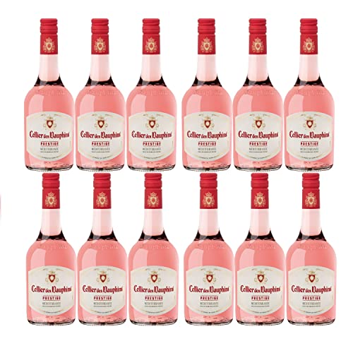 Cellier des Dauphins Prestige Rosé Méditerranée IGP Piccolo Roséwein Wein Cuvée trocken Frankreich I Visando Paket (12 Flaschen) von Cellier des Dauphins