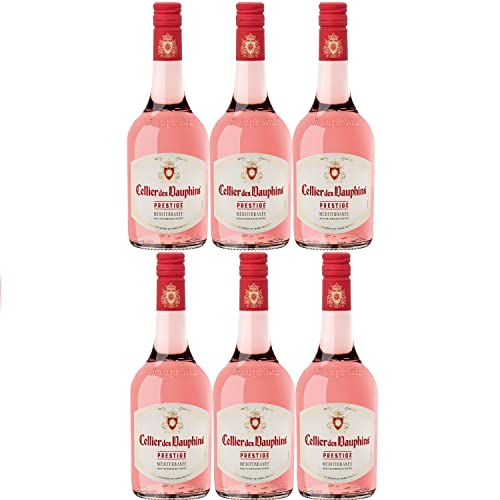 Cellier des Dauphins Prestige Rosé Méditerranée IGP Piccolo Roséwein Wein Cuvée trocken Frankreich I Visando Paket (6 Flaschen) von Cellier des Dauphins