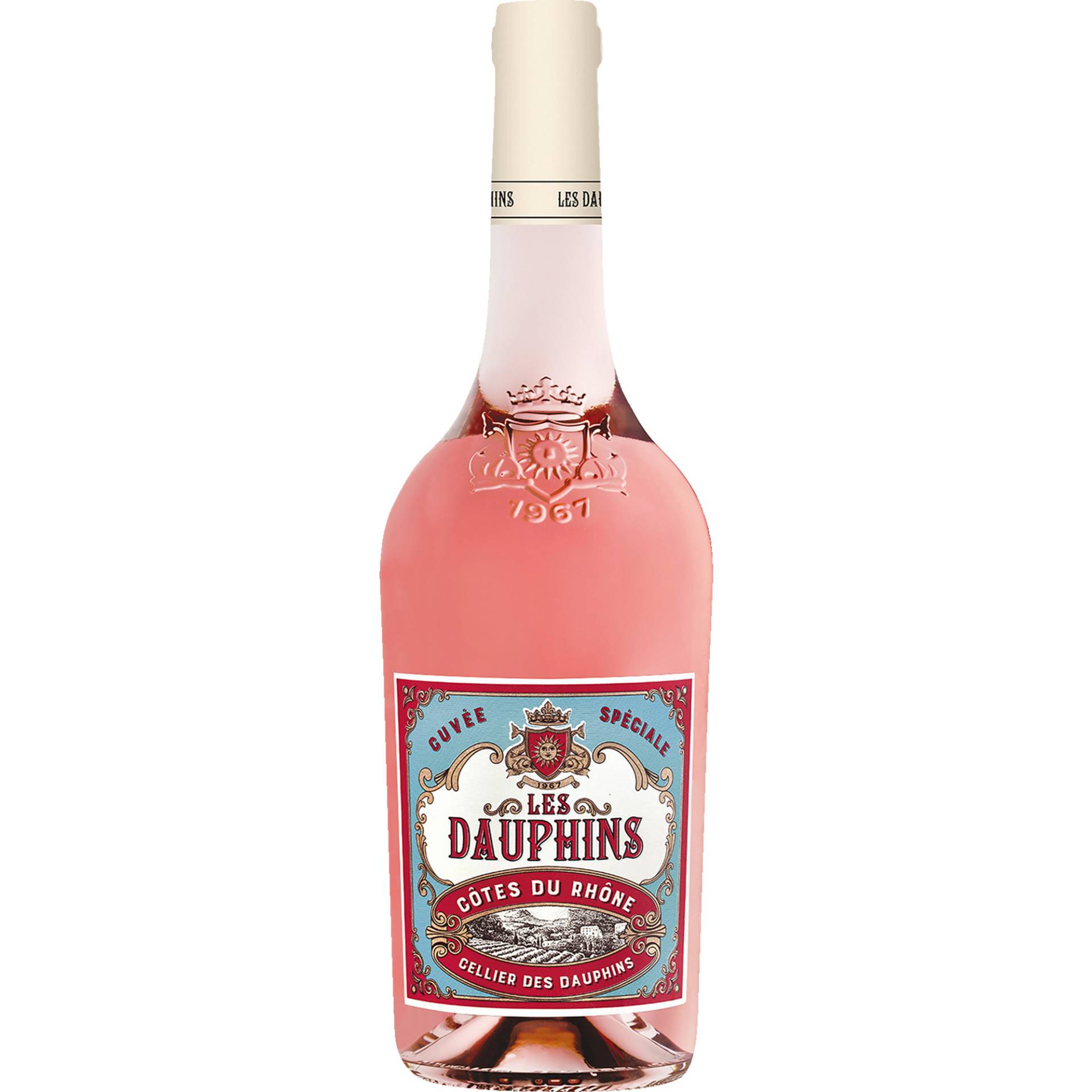 Les Dauphins Cuvée Spéciale Rosé, Côtes du Rhône AOP, Rhône, 2023, Rotwein von Celliers des Dauphins,26790,Tulette,Frankreich