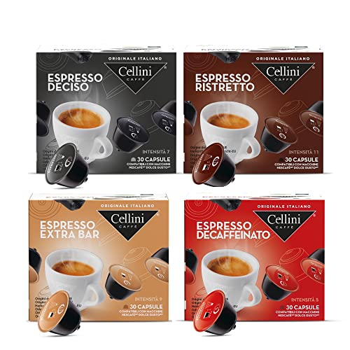 Caffè Cellini Dolce Gusto kompatible Kapseln - Probierset 120 Stück | Dolce Gusto kompatible Kapseln von Cellini
