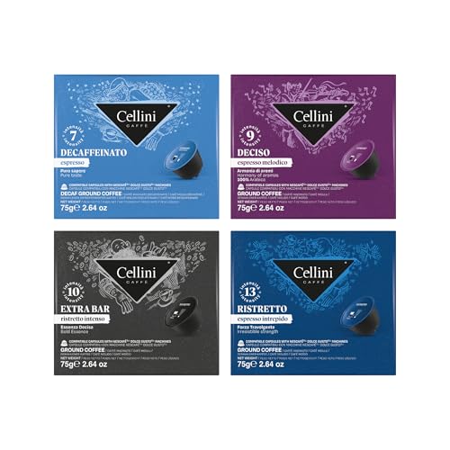 Caffè Cellini Dolce Gusto kompatible Kapseln - Probierset 120 Stück | Dolce Gusto kompatible Kapseln Caffè Cellini Dolce Gusto kompatible Kapseln - Probierset 120 Stück | Dolce Gusto kompatible Kapseln von Cellini