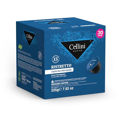 Caffè Cellini Espresso Ristretto Dolce Gusto Kompatible Kapseln - 90Stk | Dolce Gusto Kompatible Kapseln für einen Espresso mit Kakaonoten von Cellini