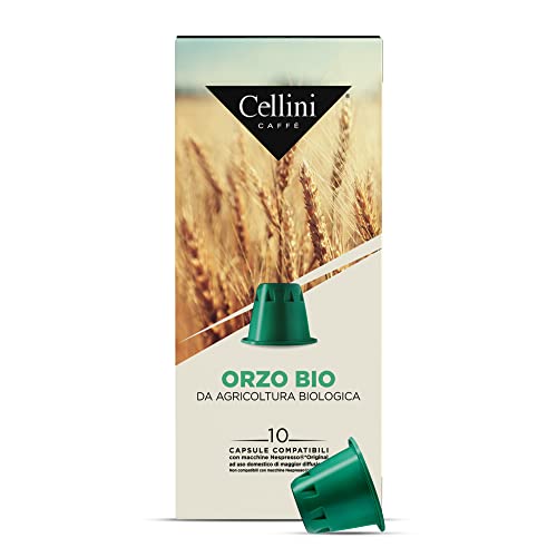 Caffè Cellini Nespresso kompatible Gerstenkapseln - 100 Stück | Gesrt Nespresso kompatible Kapseln mit ausgewogenem, intensivem Aroma und vollem Geschmack | Nespresso kompatible Kapseln von Cellini