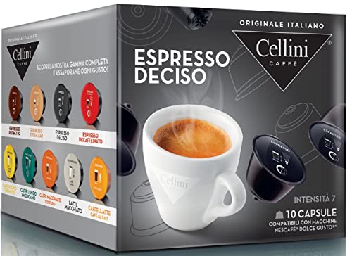 Cellini Espresso Deciso, kompatibel für Dolce Gusto (10 Kapseln), 3er Pack (3 x 75 g) von Cellini