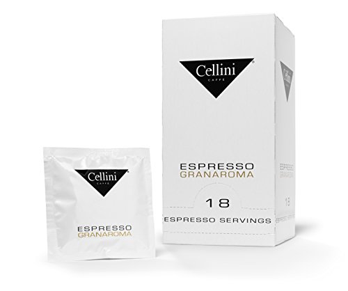 Cellini Espresso Servings Bar Gran Aroma, 80% Arabica, (18 ESE Pads), 3er Pack (3 x 125 g) von Cellini