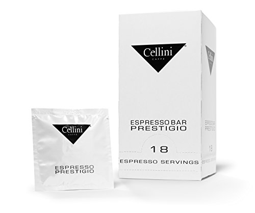 Cellini Espresso Servings Bar Prestigio, 100% Arabica, (18 ESE Pads), 3er Pack (3 x 125 g) von Cellini