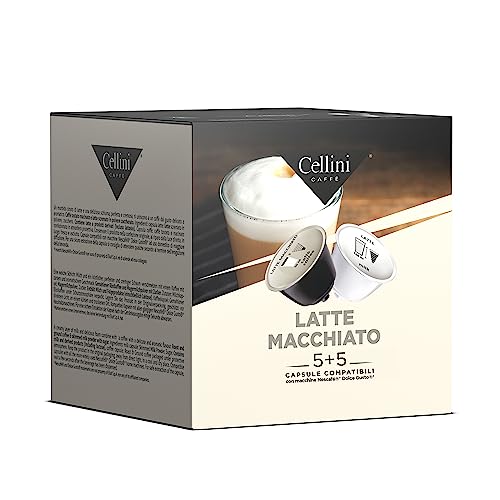 Cellini Lait Macchiato Dolce Gusto Kompatible Kapseln - 90Stk | Dolce Gusto Kompatible Kapseln von Cellini