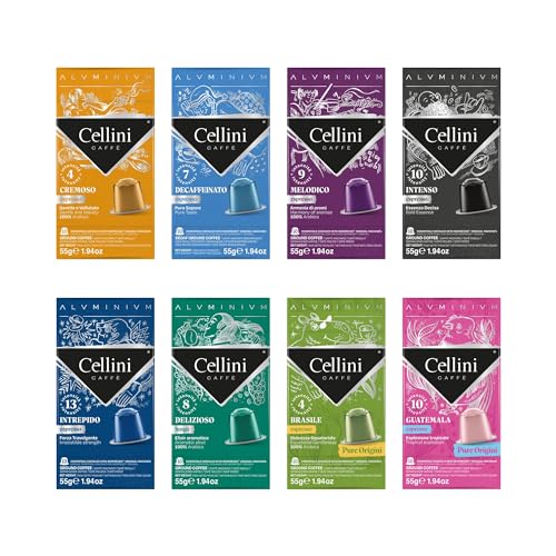 Kaffee Cellini Nespresso kompatiblen Aluminium-Kapseln - Aluminium Tasting Kit 80pcs | Nespresso kompatible Kapseln von Cellini